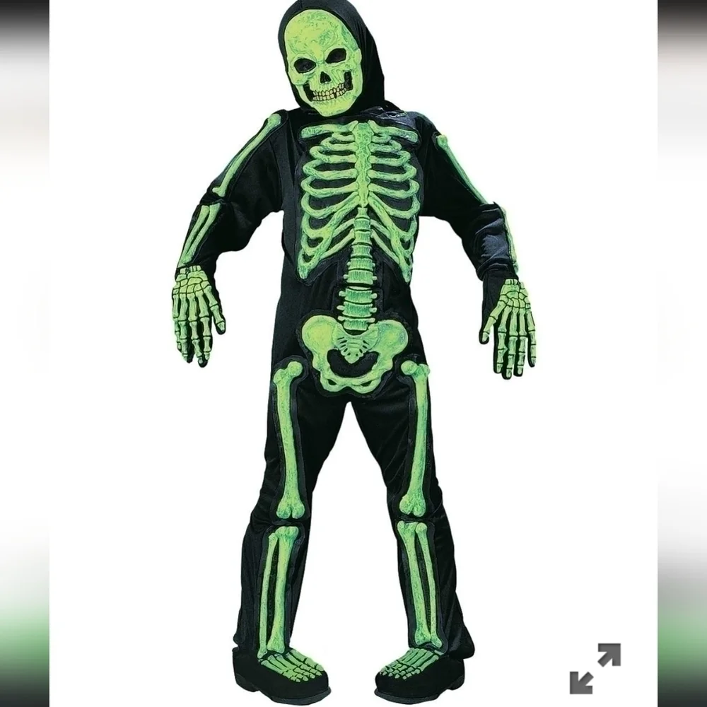Totally skeleton bones kids costume Halloween